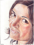 Colored pencil portrait entitled, Kate II