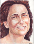 Colored pencil portrait entitled Mary M.