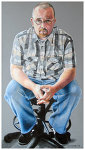 Colored pencil portrait entitled Self Portrait V.