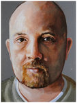 Acrylic painting entitled Self Portrait VI